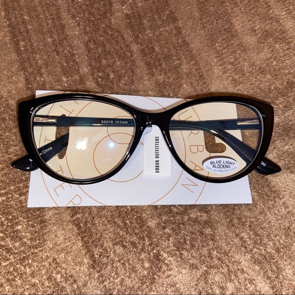 Urban Outfitters Accessories - New Urban Outfitters Blue Light Glasses Black Cat Eye with tag